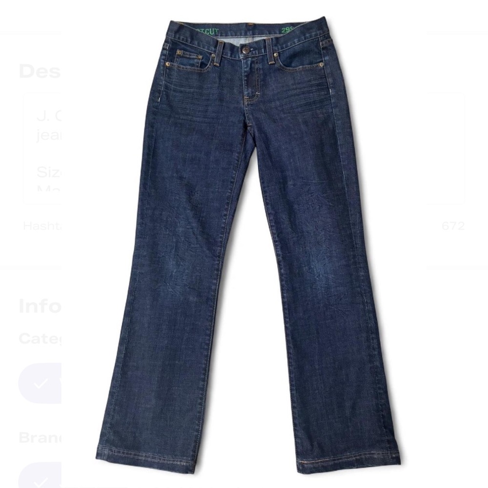 Y2K Low Rise Bootcut Jeans Dark Wash Stretch Denim Size 29 Short
